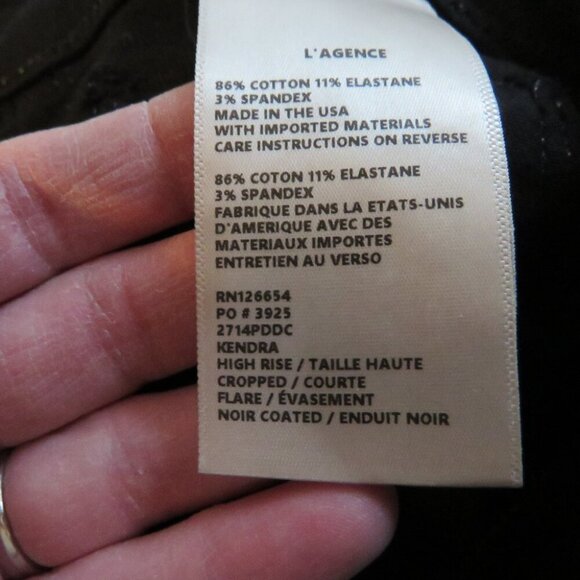 L'AGENCE Midnight Black Ankle Jeans - Picture 16 of 16